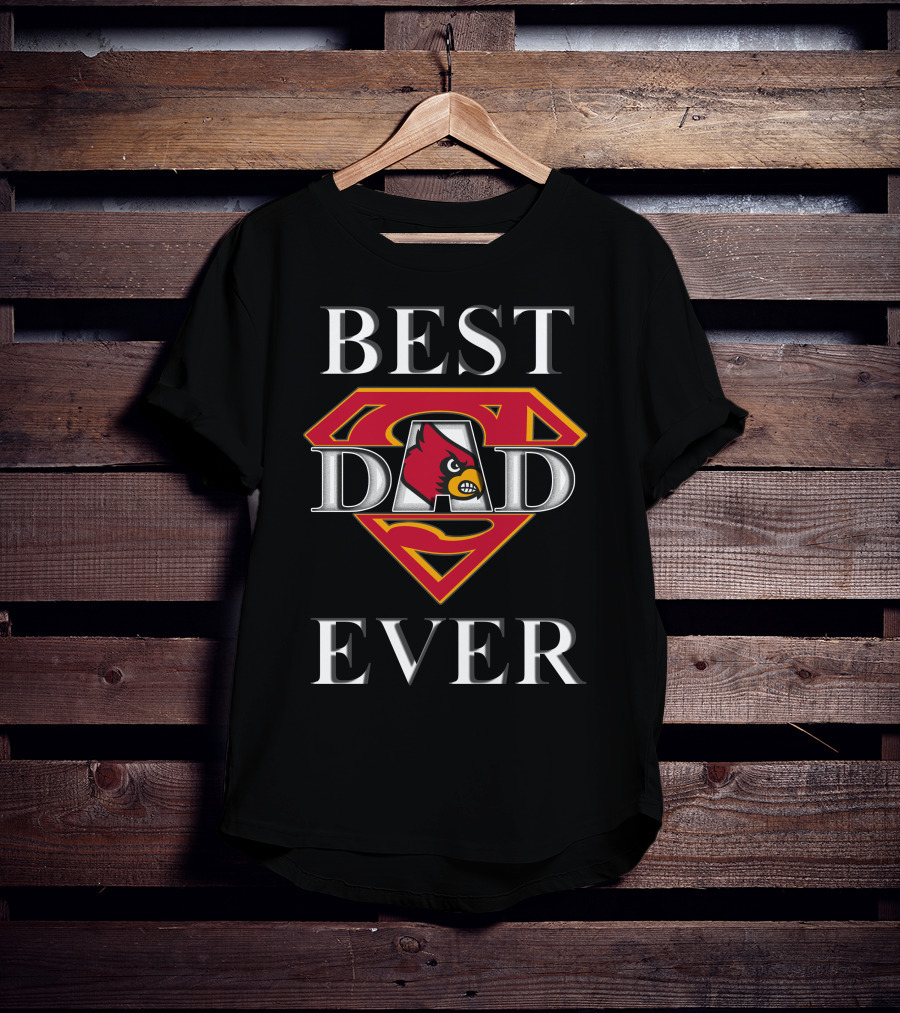 Best Dad Ever Louisville Cardinals Superman T-Shirt