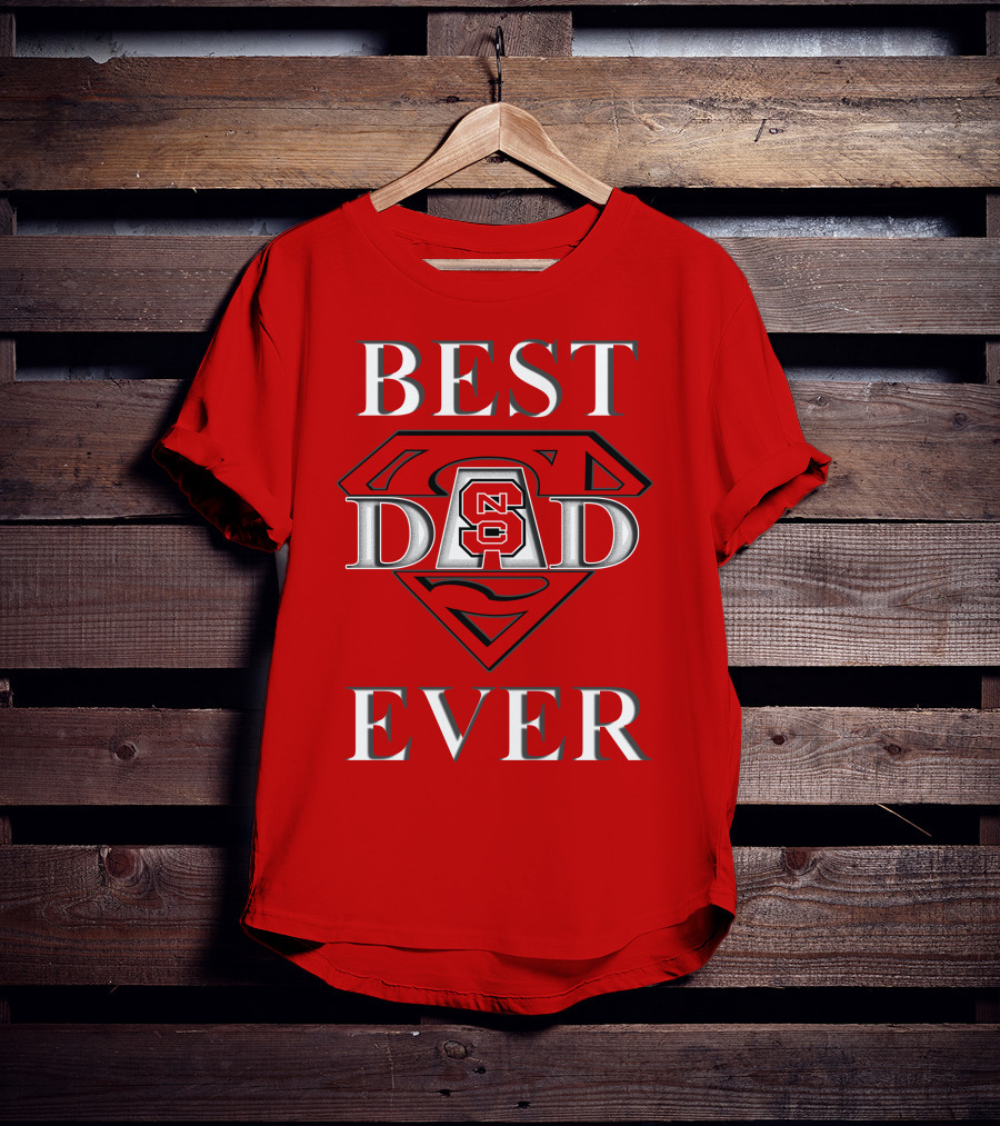 BEST DAD EVER NC State Wolfpack Dad Superman T-Shirt