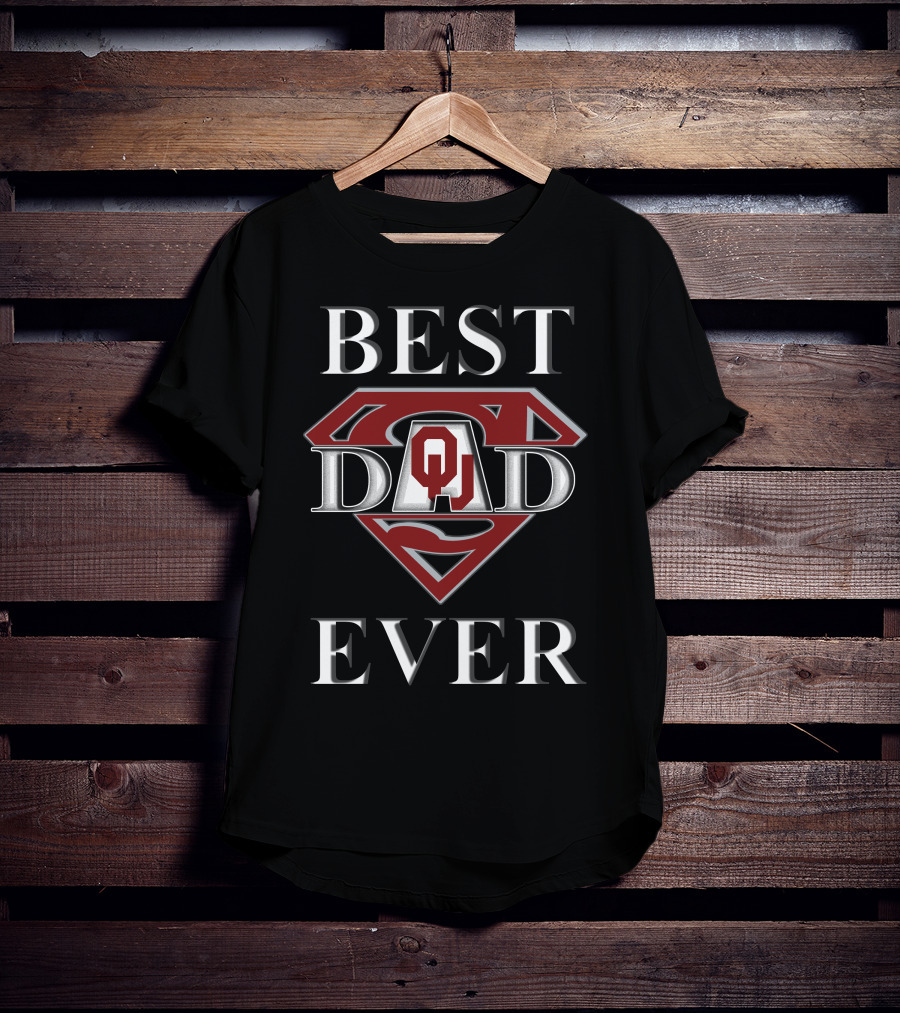 Best Dad Ever Oklahoma Sooners Logo Superdad T-Shirt