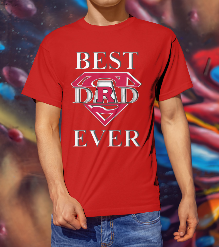 Rutgers Scarlet Knights Best Dad Ever Super Dad R T-Shirt