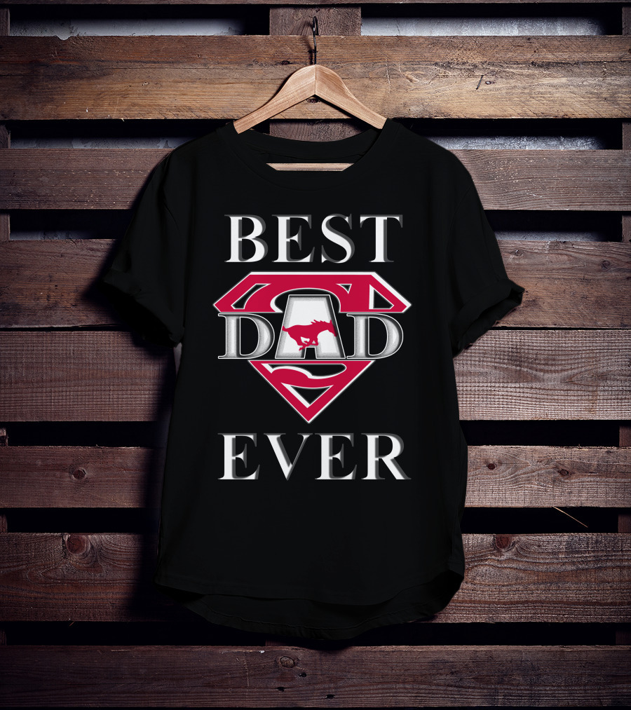 BEST DAD EVER SMU Mustangs T-Shirt