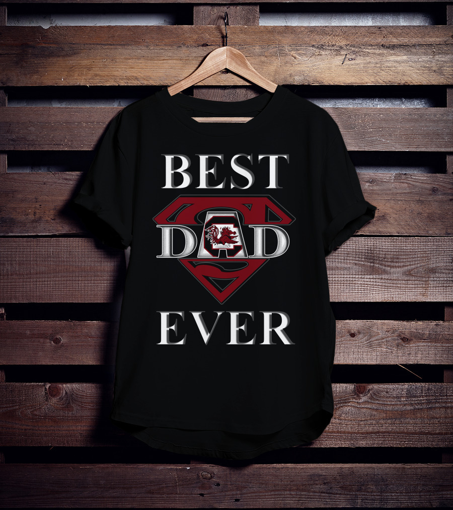 Best Dad Ever South Carolina Gamecocks Dad Superman T-Shirt