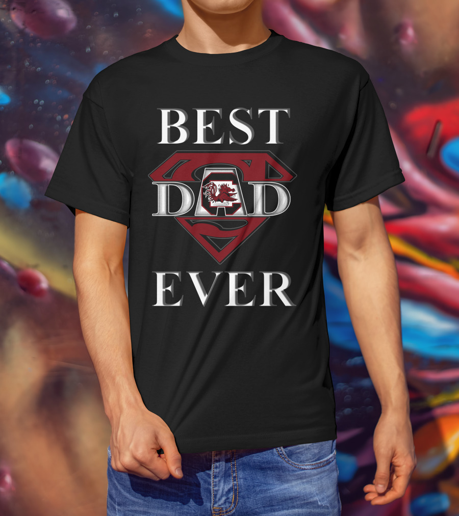 Best Dad Ever South Carolina Gamecocks Dad Superman T-Shirt