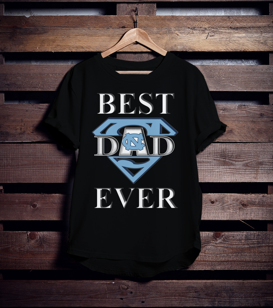 Tar Heels UNC Best Dad Ever Superhero T-Shirt