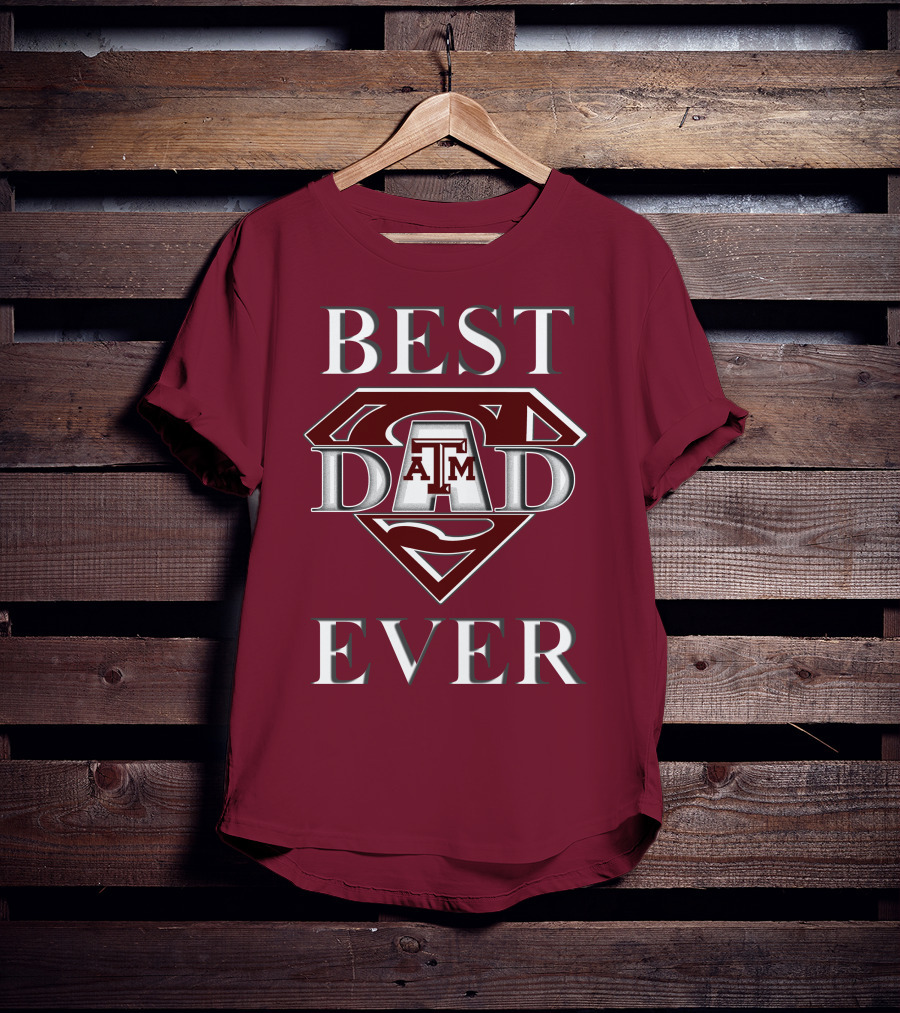 Texas A&M Aggies Best Dad Ever Superhero T-Shirt