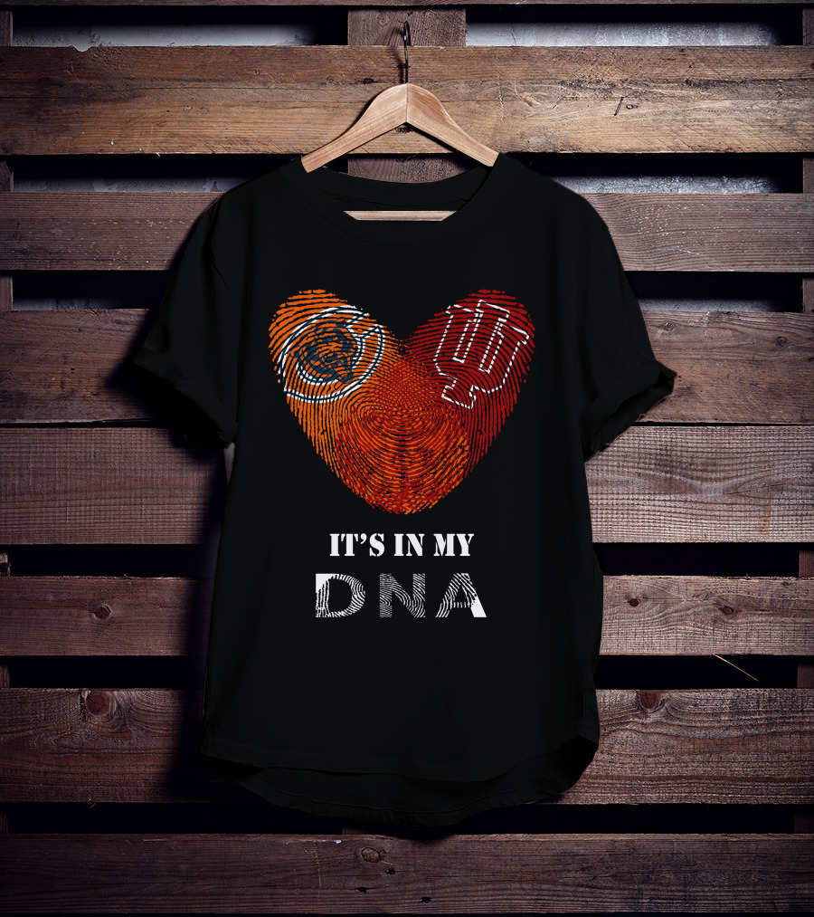 It's In My DNA Bears Hoosiers Heart Fingerprint T-Shirt