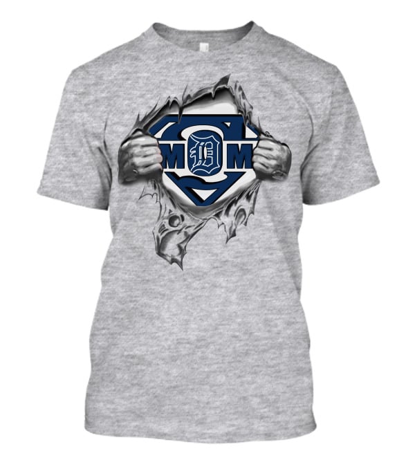 Detroit Tigers Super Mom Logo Superman T-Shirt
