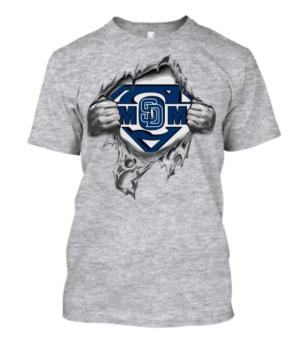 Padres Super SD Logo Inside Superman Shield T-Shirt