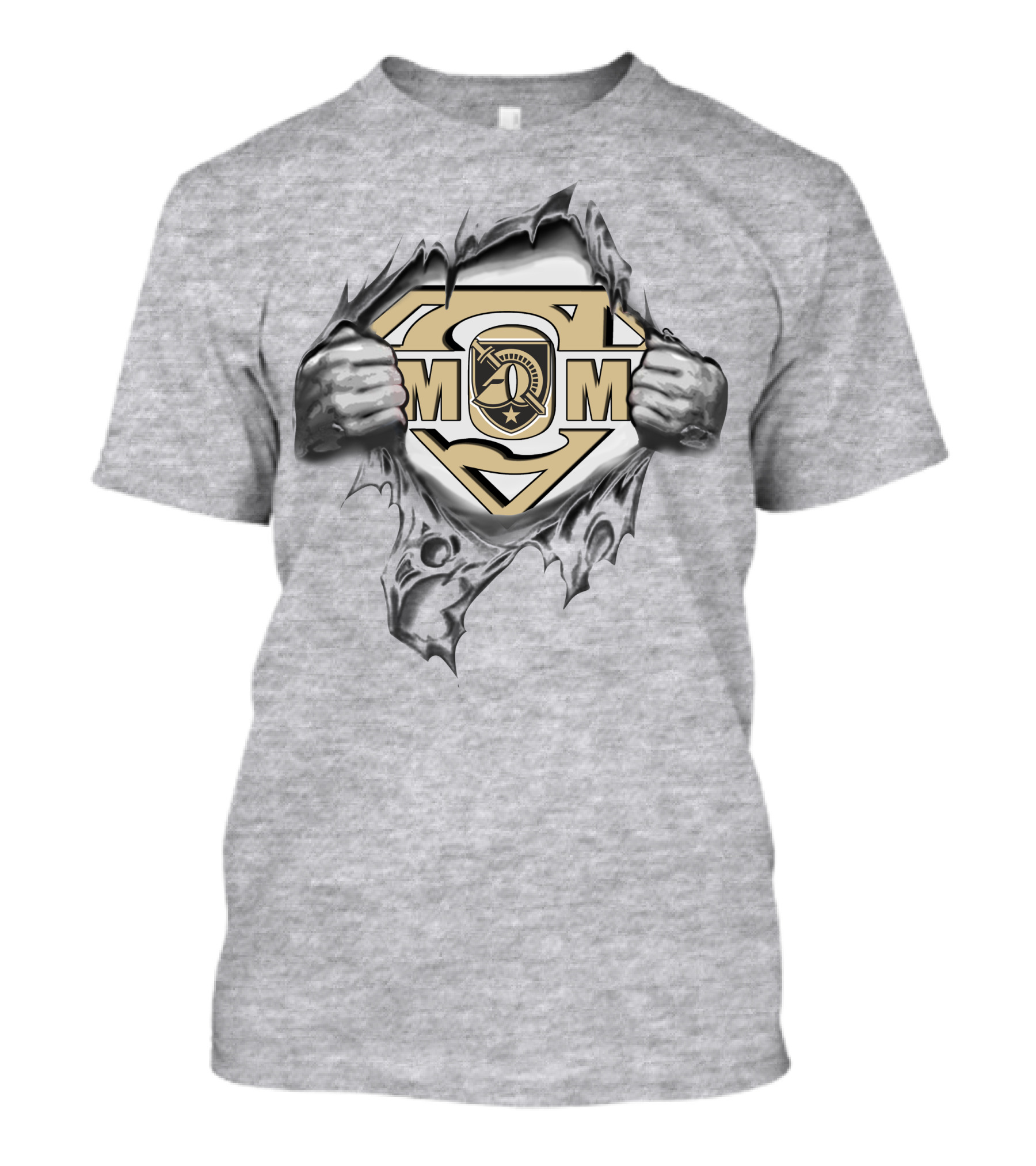 Army Black Knights Superman Logo Super Mom T-Shirt