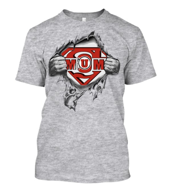 Utah Utes Mom Superhero T-Shirt