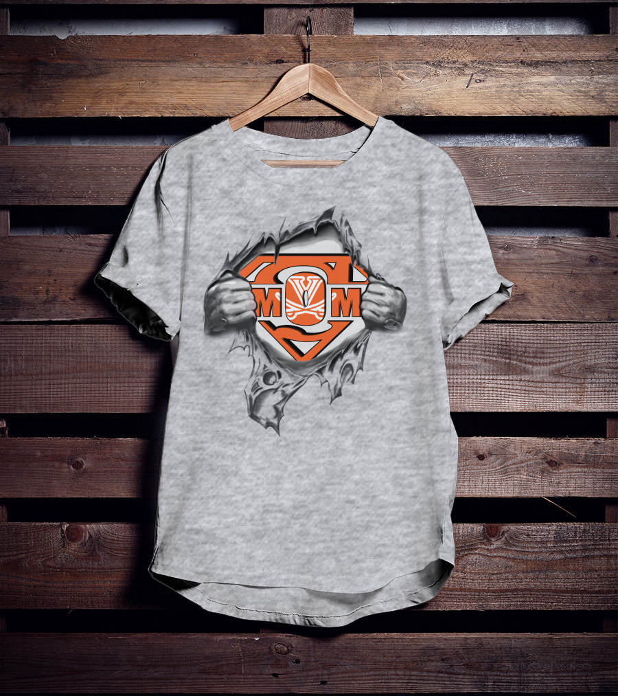 Virginia Cavaliers Mom Superman Mashup T-Shirt