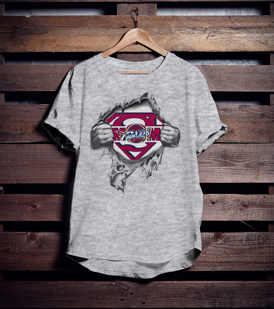 Cleveland Cavaliers Superman Logo Basketball Emblem T-Shirt