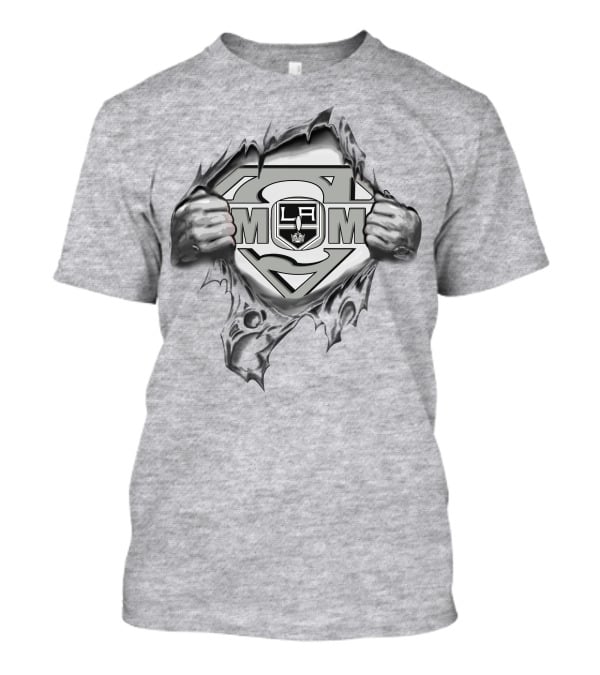 Los Angeles Kings Supermom Logo Superman Rip T-Shirt