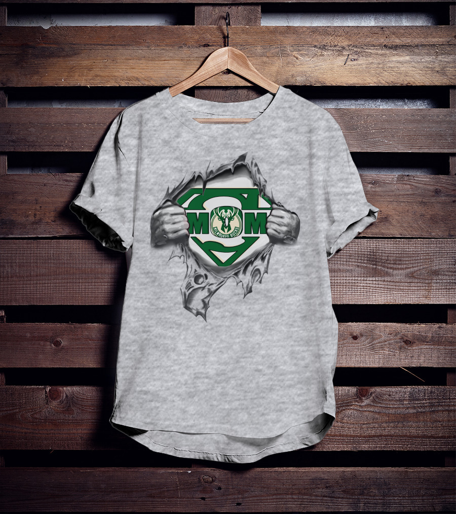 Milwaukee Bucks Super Mom Emblem T-Shirt