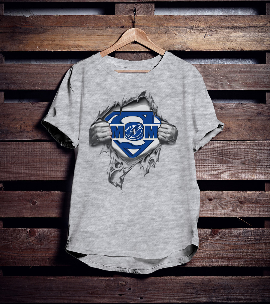St. Louis Blues Super Mom Logo With Heroic Hands T-Shirt