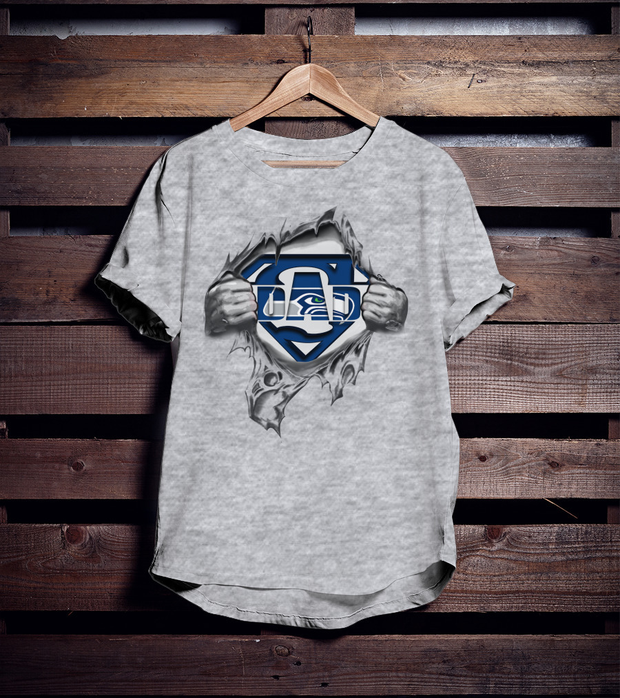 Seahawks Super Dad Superman Logo Nfl Fan T-Shirt