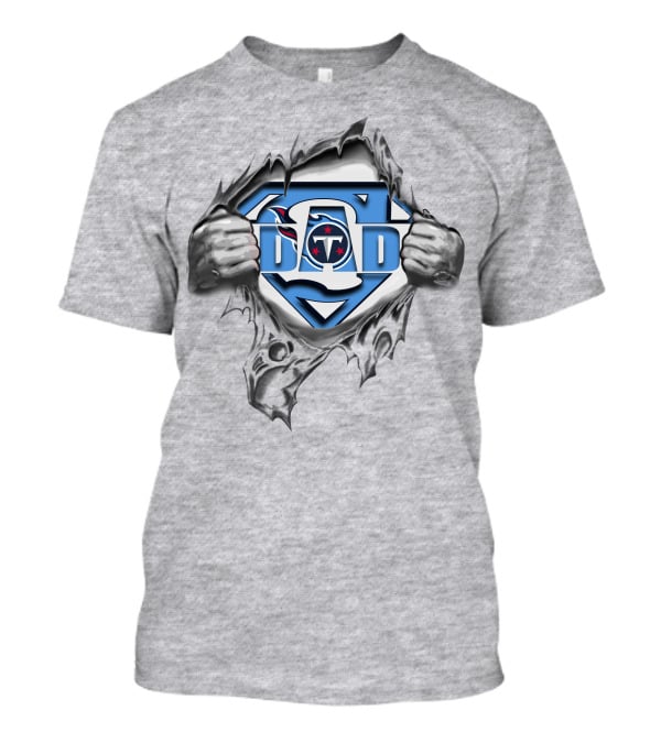 Titan Dad Superhero Football Fan Shield T-Shirt
