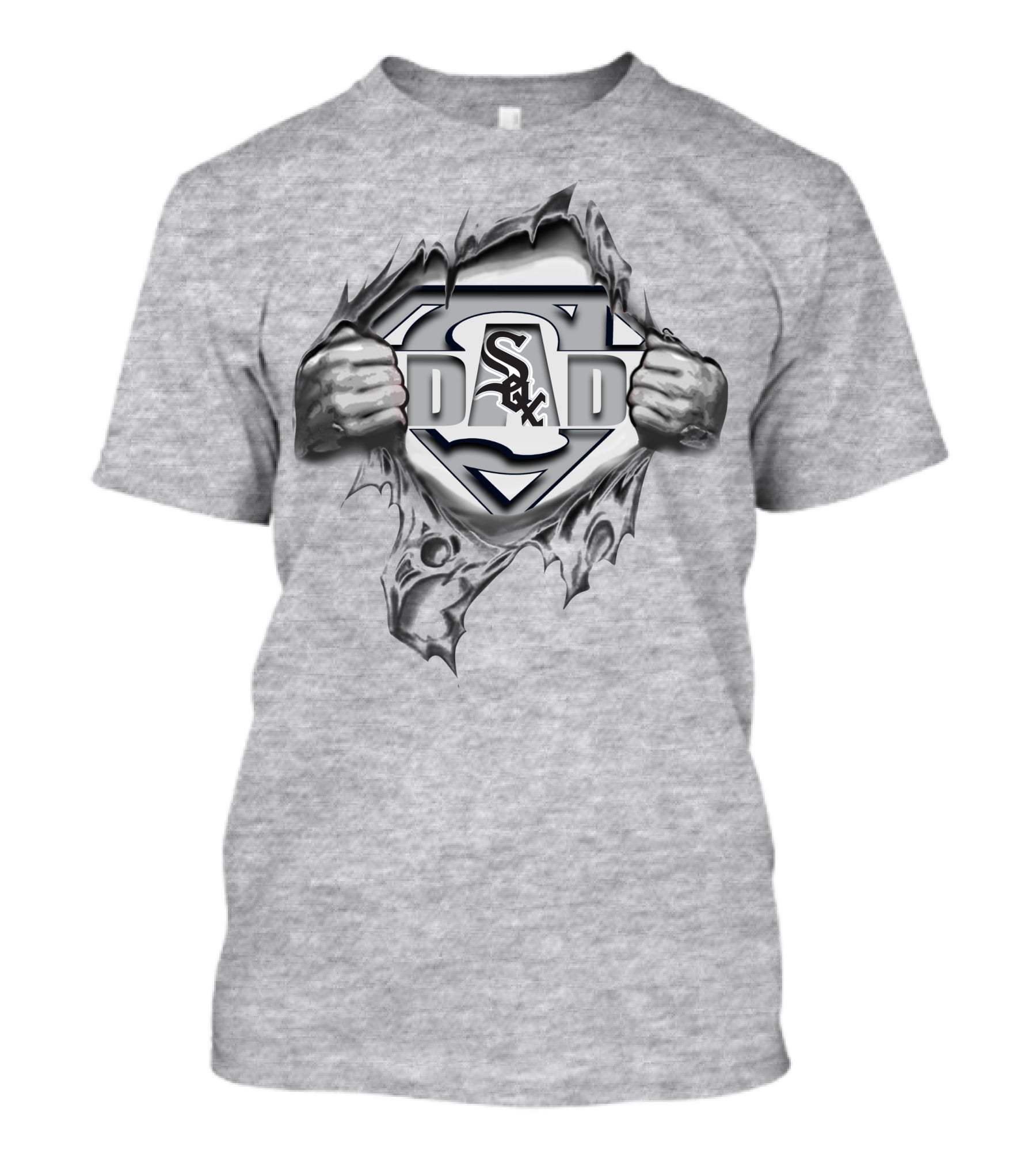 Chicago White Sox Dad Superhero Rip T-Shirt