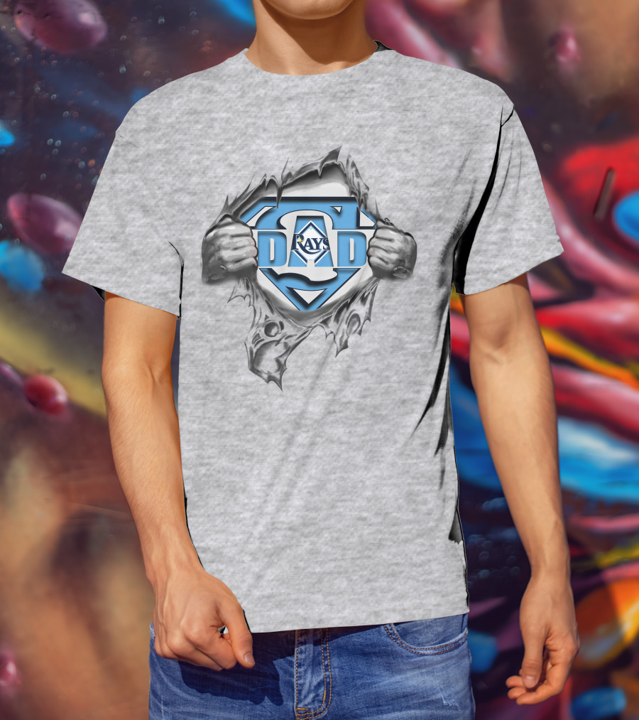 Tampa Bay Rays Dad Superhero T-Shirt