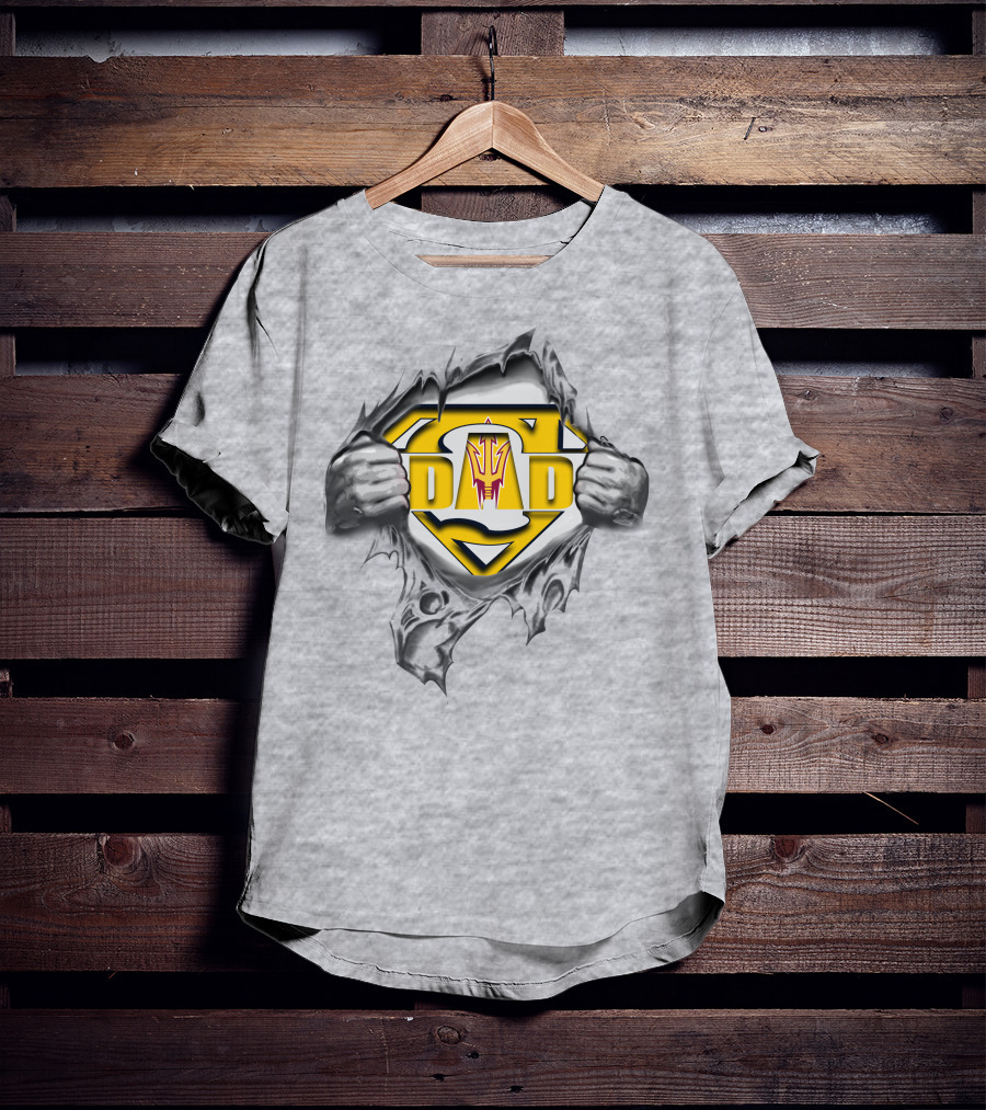 Arizona State Sun Devils Super Dad S Shield T-Shirt