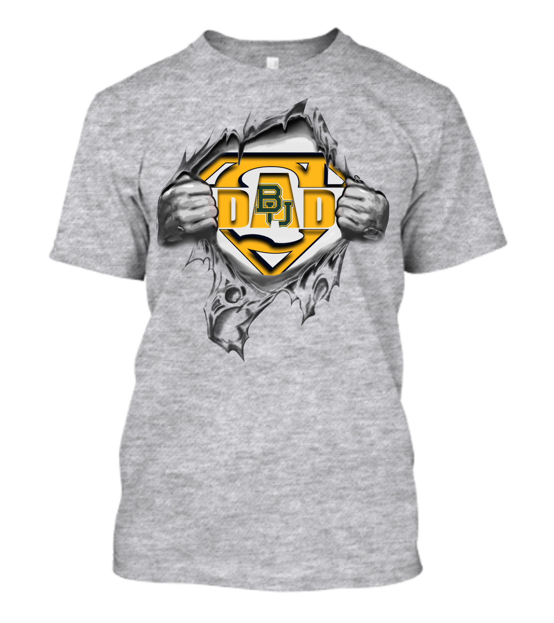 Baylor Bear Dad Superhero Symbol T-Shirt