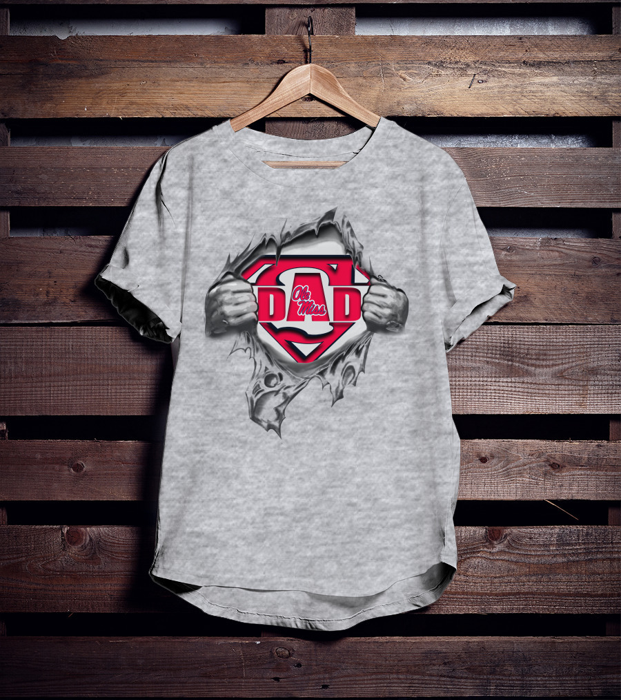 Ole Miss Rebels Dad Superhero T-Shirt