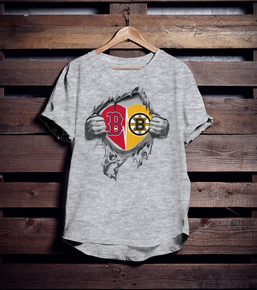 Redsox Bruins Heart Logos Unveiled T-Shirt