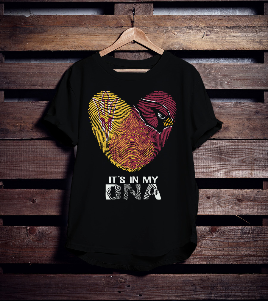 It's In My DNA Cardinals Arizona State Fingerprint T-Shirt
