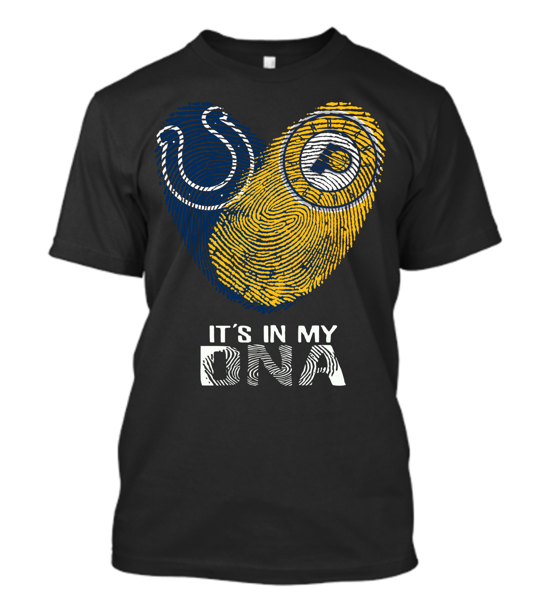 Colts Pacers It's In My DNA Fingerprint Heart T-Shirt