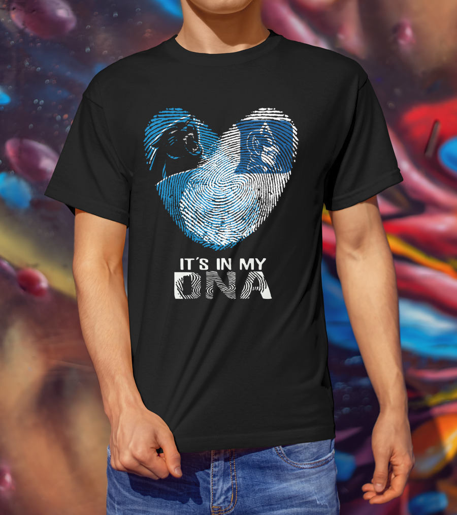 Panthers Duke It's In My DNA Fingerprint Heart T-Shirt