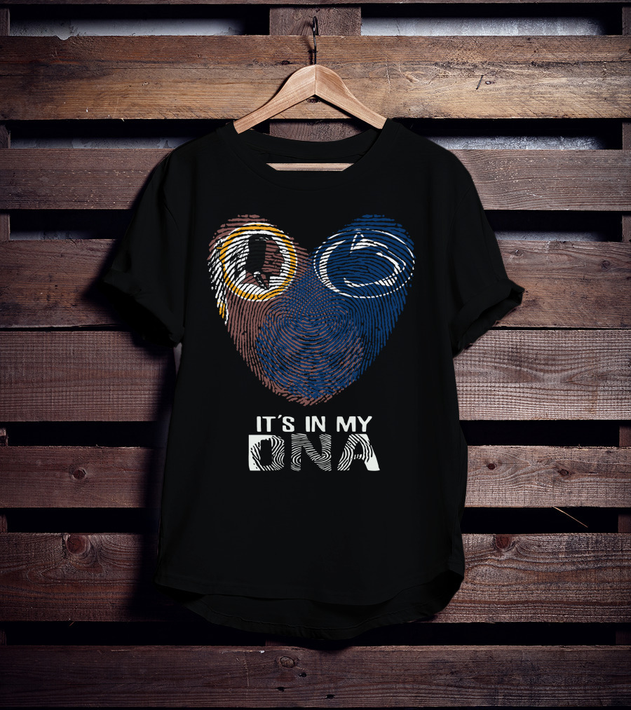 Redskins Penn State It's In My Dna Fingerprint Heart T-Shirt