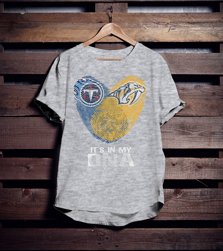 Titans Predators It's In My DNA Fingerprint Heart T-Shirt