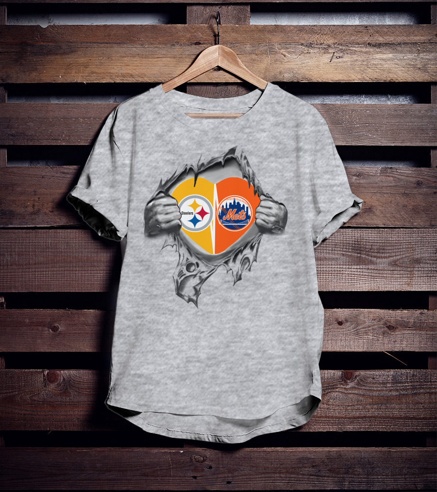 Steelers Mets Heart Tearing T-Shirt