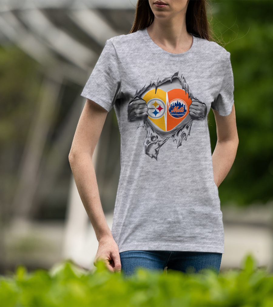 Steelers Mets Heart Tearing T-Shirt