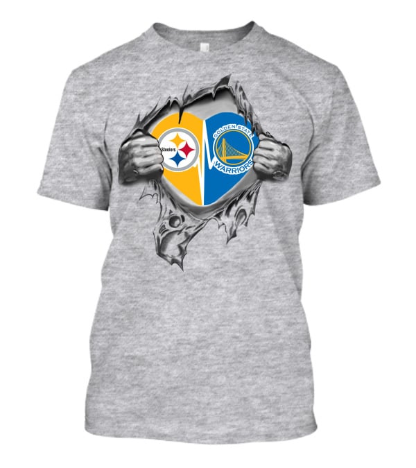 Steelers Golden State Warriors Heart T-Shirt