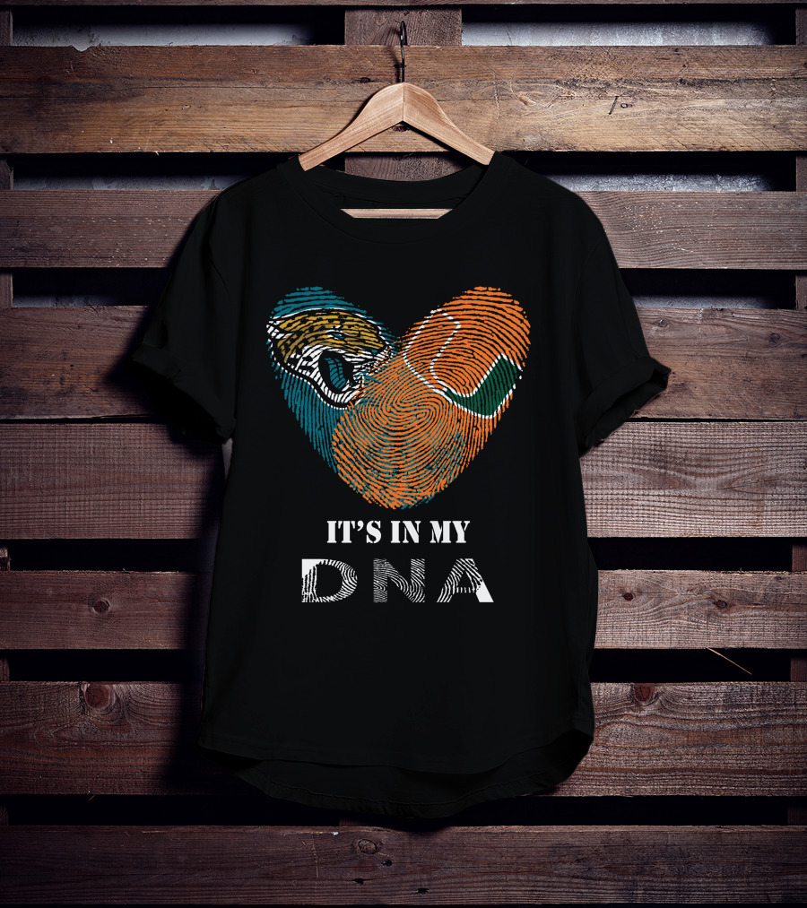 Jacksonville Jaguars Miami Hurricanes It's In My DNA T-Shirt