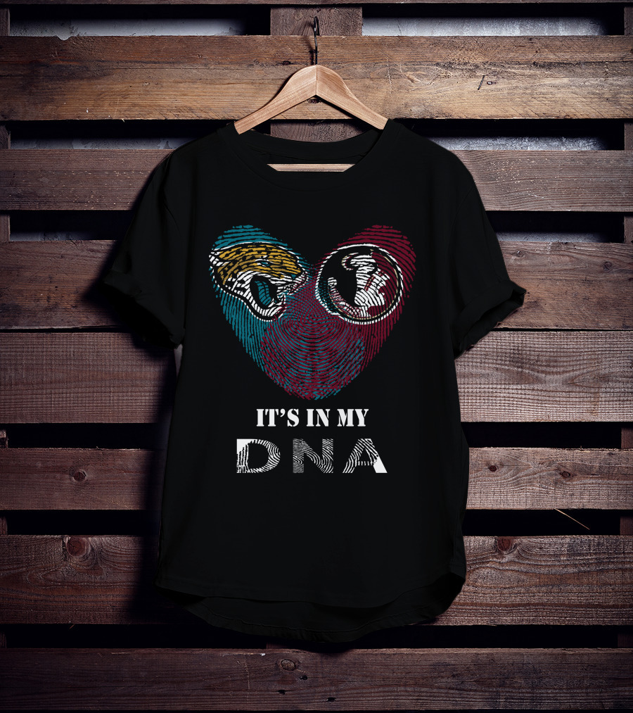 Jaguars Seminoles Heart It's In My DNA T-Shirt