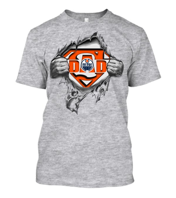 Edmonton Oilers Super Dad Logo Superman T-Shirt