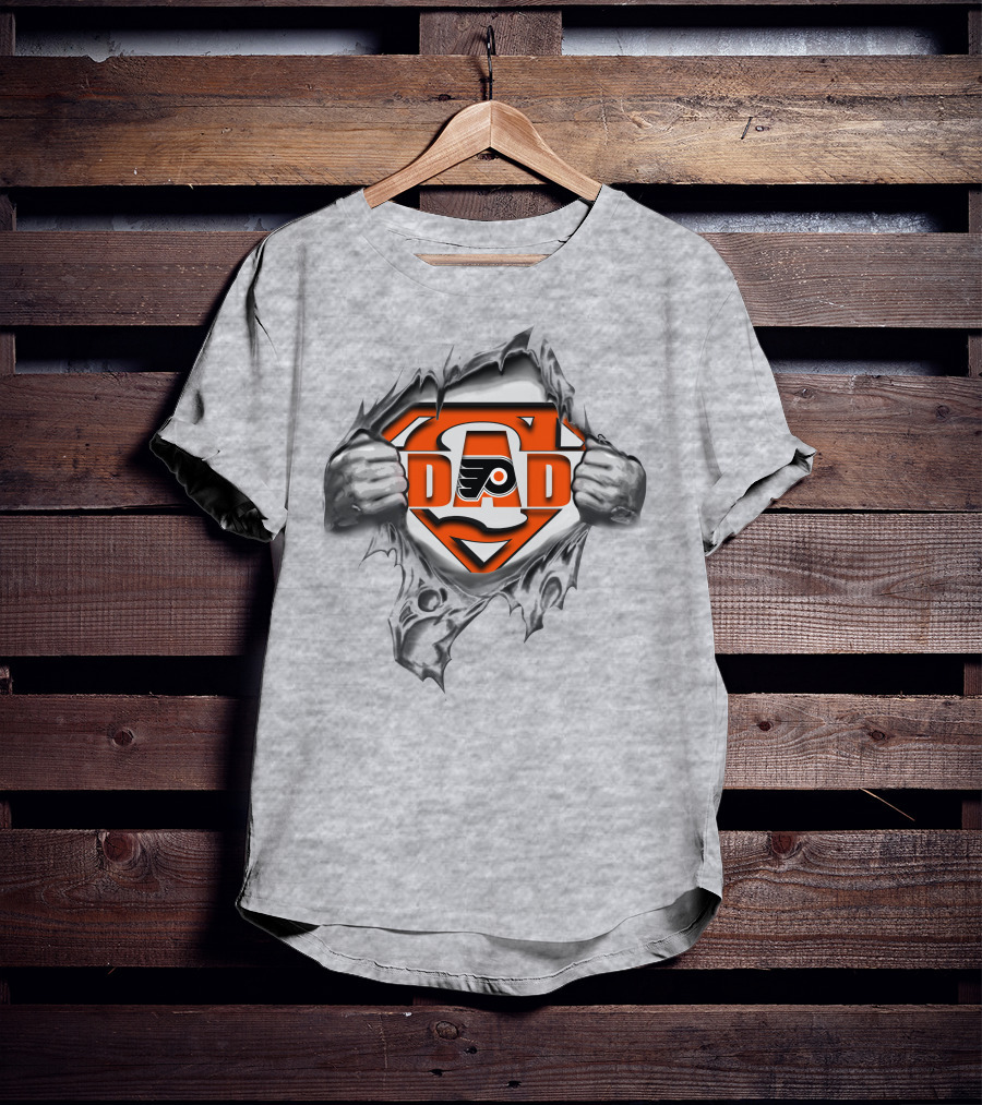 Philadelphia Flyers Super Dad Logo Superman T-Shirt