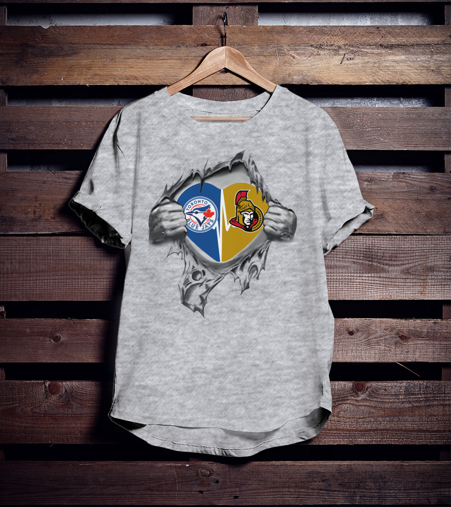Toronto Blue Jays Ottawa Senators Heartfelt Fan Allegiance T-Shirt