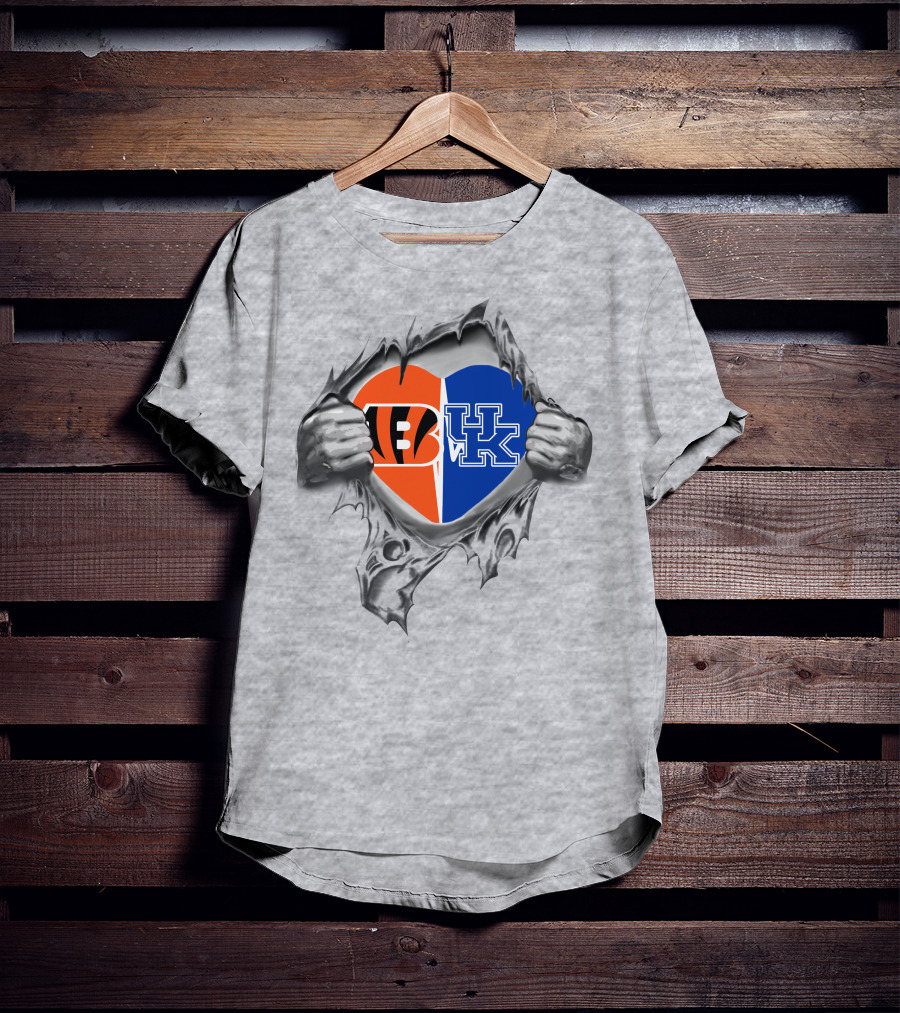 Bengals Uk Heart Passion For Kentucky Football Fan Love T-Shirt