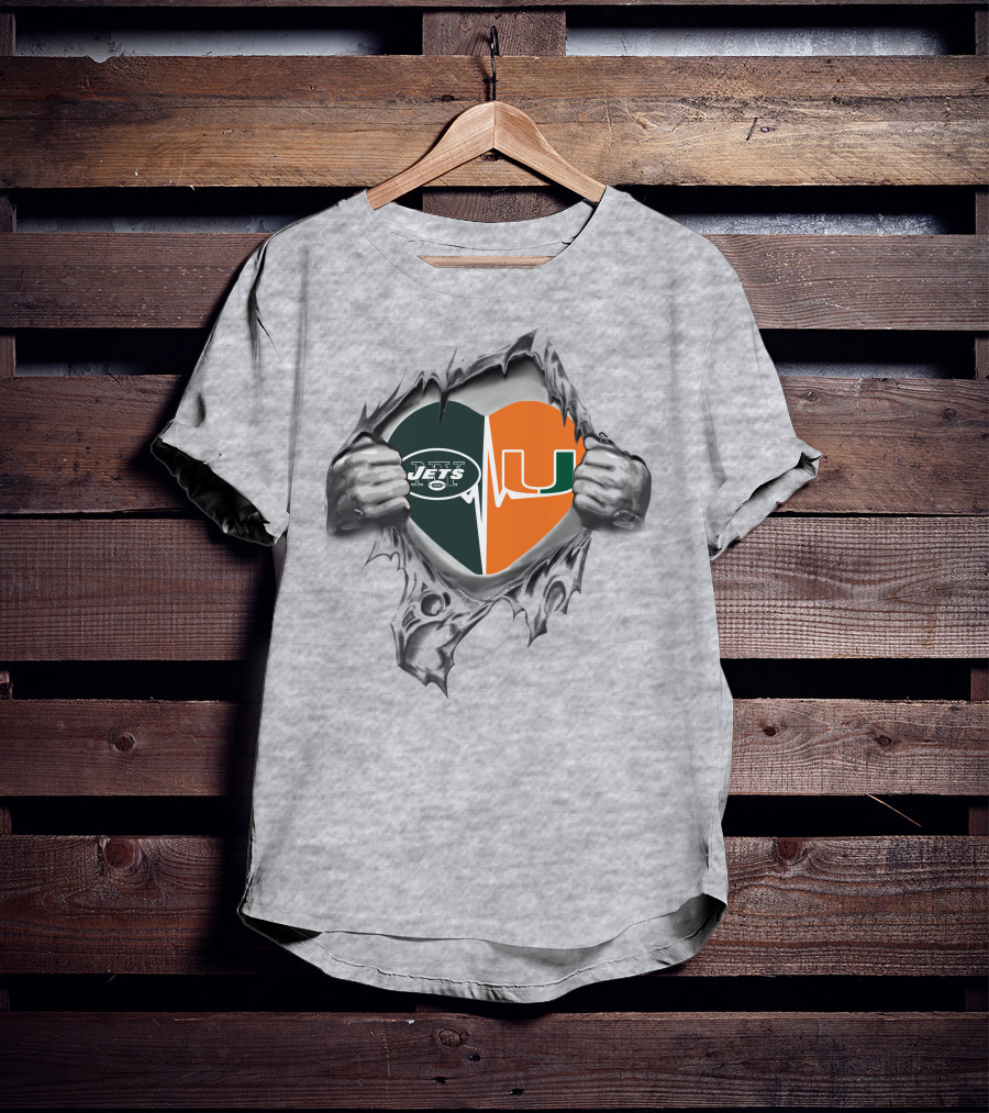 Jets Hurricanes Heart T-Shirt
