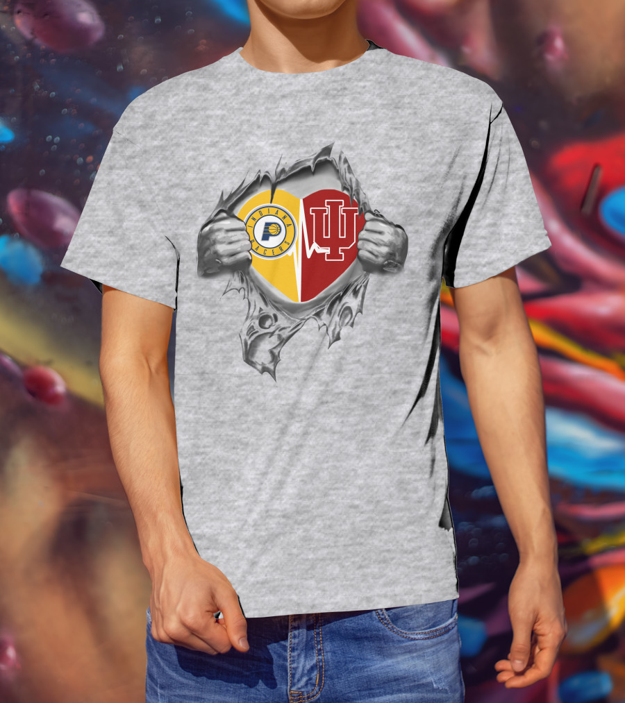 Indiana Pacers Hossiers Heartbeat Basketball Hoosiers T-Shirt