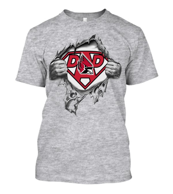 Ball State Cardinals Super Dad Shield T-Shirt