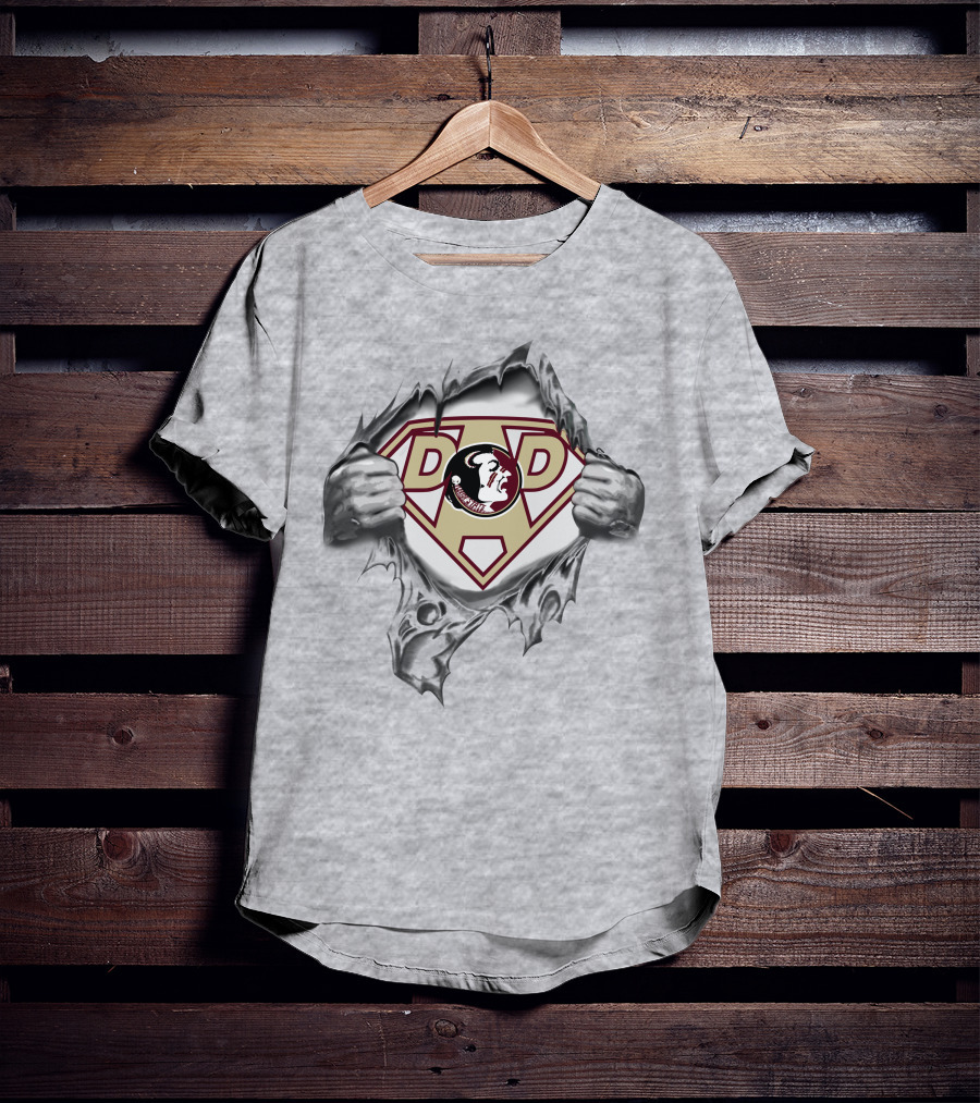 Florida State Seminoles Dad Superhero T-Shirt