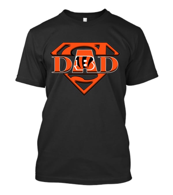 Super Dad Bengals Football Shield T-Shirt