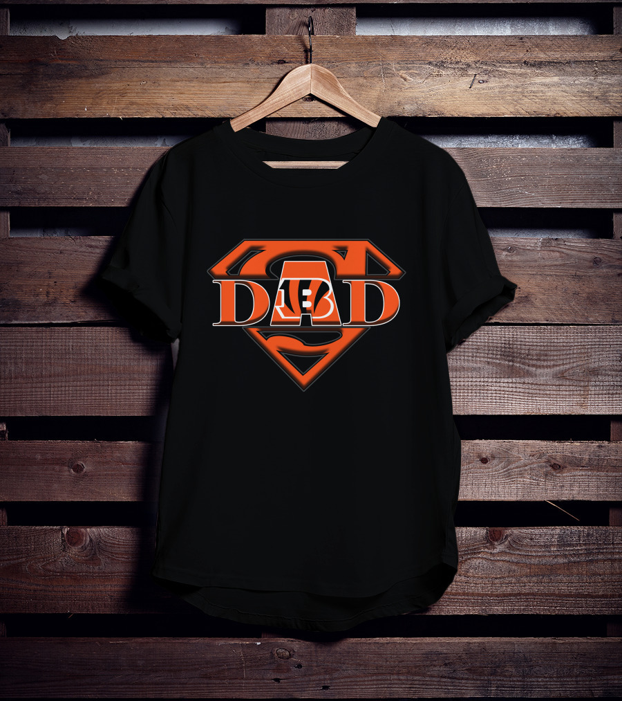 Super Dad Bengals Football Shield T-Shirt