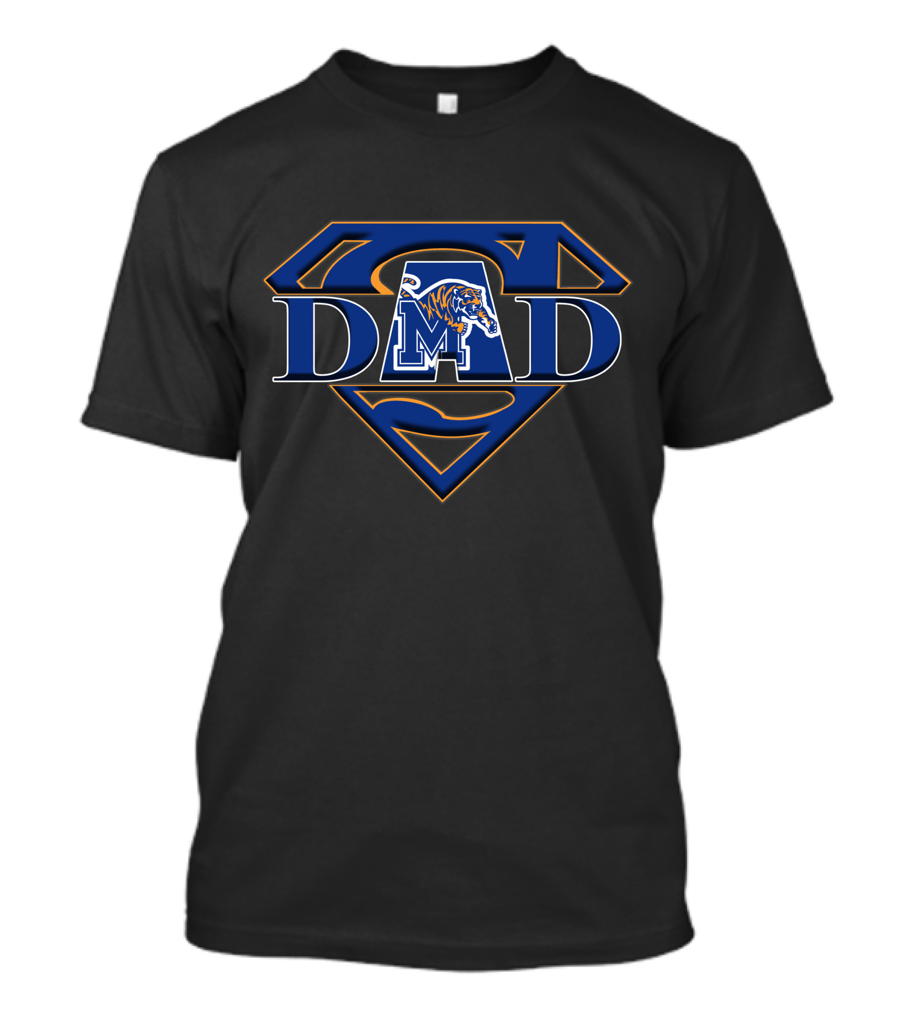 Memphis Tigers Super Dad Logo With Iconic Symbol And Tiger T-Shirt