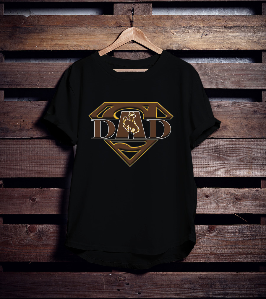 Wyoming Cowboys Dad Superman T-Shirt