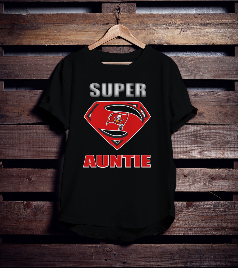 Super Auntie Buccaneers Shield T-Shirt